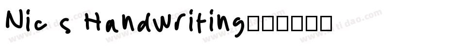 Nic s Handwriting字体转换
